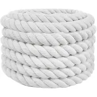 vidaXL Katoenen Touw 50 mm 10 m Wit 100% katoen
