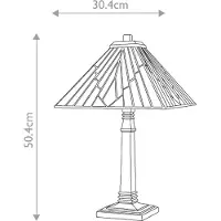 ELSTEAD Tiffany LED Tafellamp Alderley | 1X E27 Max 60W | Dimbaar | Vintage Bronze