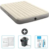 Intex Luchtbed - 2-Persoons - 152 x 203 x 25 cm - Beige - Inclusief Hoeslaken - Pomp en Reparatieset