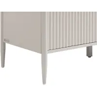 Vente-unique Dressoir 2 deuren en 3 lades in MDF - Beige en goud - CALITARO