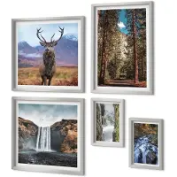 Coloray 5-Delige Schilderij Set - Een Serie Foto'S Met Stadseten En Een Uitzicht Op Londen. - 20 x 30 cm - Wanddecoratie - Muurdecoratie - Moderne Interieurdecoratie - Interieur Decoratie