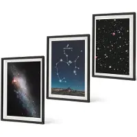 Coloray 3-Delige Schilderij Set - Sterrenbeelden En De Kosmos: Het Sterrenbeeld Boogschutter - 40 x 60 cm - Wanddecoratie - Schilderijen Set - Interieur - Stijlvolle Muurdecoratie