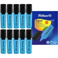 Pelikan Signal 496 Fluorescerende Markers - Blauw, 10 Stuks