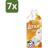 Lenor - Wasverzachter - Amber & Orchidee - Fris & Zacht - 55 Wasbeurten - Bulkverpakking - 7 stuks