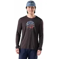Smartwool - First Chair Pursuit Active Long Sleeve Graphic Tee - Merinolongsleeve L, grijs