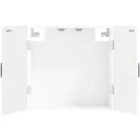 vidaXL Dartbord Kabinet HOORN Wit 52,5 x 10,5 x 53,5 cm Bewerkt hout