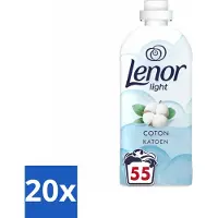Lenor 20 x Light - Wasverzachter - Katoen - Fris & Zacht - 55 Wasbeurten - Wasverzachter Katoen Fris - Wasverzachter Katoen - Wasverzachter Frisheid - Wasverzachter Zacht - Wasverzachter Milde Geur