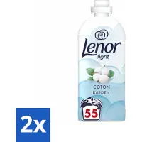 Lenor 2 x Light - Wasverzachter - Katoen - Fris & Zacht - 55 Wasbeurten - Wasverzachter - - Katoen - Frisheid - Zachtheid