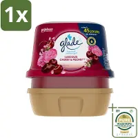 Glade 1 x - Badkamer Gel - Luscious Kers & Pioenroos - 180 g- Badkamer Geur - Bloemige Geur - Geur Gel - Geurverspreiding - Geur Gel Badkamer