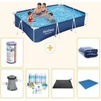 Bestway Steel Pro, rechthoekig zwembad - 300x201x66 cm - 7-delig - S21570