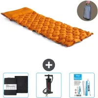 Intex Campingmat - 1-Persoons - 71 x 191 x 11 cm - Oranje - Inclusief Hoeslaken - Pomp en Reparatieset