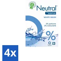 Neutral 4 x - Waspoeder - Witte was - Parfumvrij - Gevoelige huid - 18 wasbeurten - Waspoeder - Wit Was - Parfumvrij - Hypoallergeen - Gevoelige Huid