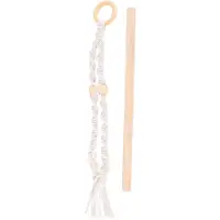 Jojomino Nordic Wandhanger van hout om te dragen als decoratie in de slaapkamer of woonkamer. Handgevlochten. Woondecoratie.