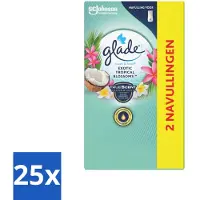 Glade 25 x - Touch & Fresh - Exotic Tropical Blossoms - 2x 10 ml - Touch & Fresh - Exotische Geur - Tropische Bloemen - Kokosmelk - Frisheid