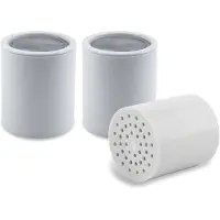 TAUOH Vervangingsfilter voor Douchefilter met Hoge Capaciteit - Vermindert Chemicaliën en Chloor, Herstelt de PH-Balans, voor Glanzend Haar, 3 Stuks