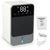 Aihontai 1500 ml stille elektrische luchtontvochtiger voor slaapkamers, badkamers, kelders, met 7 LED-lampen