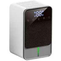 Aihontai 1500ml luchtontvochtiger, stille draagbare elektrische luchtontvochtiger, 7-kleurige LED-verlichting voor badkamer, slaapkamer en kledingkast