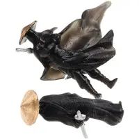 ABOOFAN 10St Miniatuur Oude Chinese Krijger Standbeeld Zwart Resin Decoratie