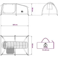 vidaXL Hiking Tent Waterdicht 1-persoons Leger Groen
