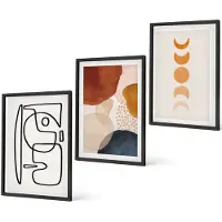 Coloray 4-Delige Schilderij Set - Abstracte vormen en kleuren, modieuze decoraties - 40 x 60 cm - Wanddecoratie - Moderne Interieurdecoratie - Muurdecoratie