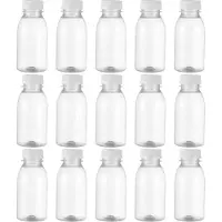 ABOOFAN 15 plastic lege sappenflessen met doppen, transparant