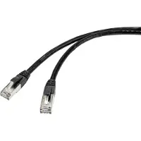 Renkforce RF-4538210 RJ45 Netwerkkabel, patchkabel CAT 6A S/FTP 50.00 m Zwart Geschikt voor buiten 1 stuk(s)