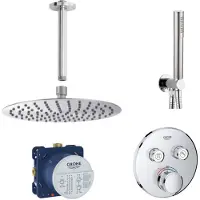 GROHE | bws | smartcontrol inbouw doucheset rond met hoofddouche 20 cm plafond uitloop en handdouche compleet