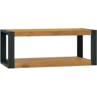 vidaXL Wandplank voor badkamer, 90x45x35 cm, massief teakhout