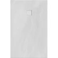 Brauer Douchebak Asteroid 80x140cm incl. antislip en antibacterieel mineraalmarmer mat wit