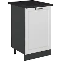 Vicco Keukenonderkast R-Line, Wit landelijk/Antraciet, 50 cm antraciet werkblad