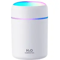 TAUOH Draagbare Luchtbevochtiger met Koele Mist, 300 Ml, 2 Miststanden en LED-Nachtlampje voor de Slaapkamer