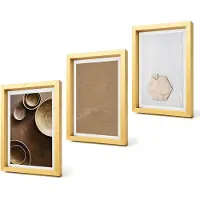 Coloray 4-Delige Schilderij Set - Minimalistische texturen in warme kleuren - 20 x 30 cm - Moderne Wanddecoratie - Woonkamer