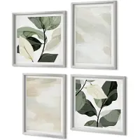 Coloray 4-Delige Schilderij Set - Heldere abstracte schilderijen op canvas, delicate boho-stijl - 40 x 40 cm en 40 x 60 cm - Muurdecoratie - Wanddecoratie - Hal - Decoratieve Schilderijen