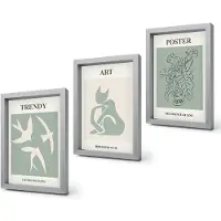 Coloray 4-Delige Schilderij Set - Stijlvolle illustraties van Henri Matisse - 20 x 30 cm - Muurdecoratie - Wanddecoratie - Slaapkamer - Decoratieve Schilderijen