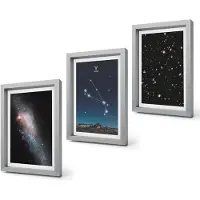 Coloray 4-Delige Schilderij Set - Kosmische landschappen van sterrenstelsels en dierenriemconstellaties Ram - 20 x 30 cm - Wanddecoratie - Moderne Interieurdecoratie - Woonkamer Decoratie