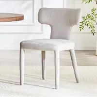 STILVORA Set Van 2 Eetkamerstoelen 80,7 Cm Met T Vormige Rugleuning En Gevoerde Stofzitting Met Stevig Vierpoot Metalen Onderstel Voor Eetkamer Keuken Woonkamer Lichtgrijs