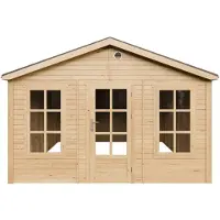 Timbela M736 - Houten tuinhuis - 17,61 m² - 512x382xH267 cm - zonder vloer met grijze dakshingles