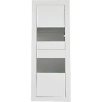 STILVORA Vitrinekast - Met LED-Verlichting En Verstelbare Glasplanken - Voor Woonkamer Of Eetkamer - Spaanplaat - 61x42x162 Cm - Wit