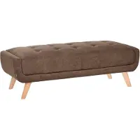 Beliani HABO - Ottomaan - Bruin - Polyester