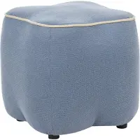 Beliani JUNO - Poef - Lichtblauw - Polyester