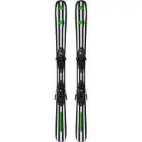 Salomon - Packs (ski's & bindingen) - Départ. First + C5 GW 2027 voor Unisex - Kindermaat 133 cm - Zwart