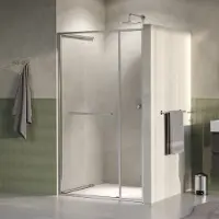 Brauer Luminis Nisdeur 2-Delig Naar Binnen Draaiend 120x200 Omkeerbaar Helder Glas Incl. Glascoating PVD RVS-Kleurig Geborsteld