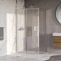 Brauer galactic douchecabine met schuifdeur 120x90x200 omkeerbaar helder glas incl. Glascoating chroom