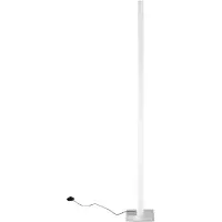 Gea Luce Eartha P/T vloerlamp van matwit aluminium, met geïntegreerde 30W LED, 1520 lumen, dimbaar via een voetpedaal, 120° directe lichtbundel, modern design – Gealuce
