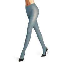 Falke Pure Matt eenkleurig materiaal ondoorzichtig 50 DEN panty dames blauw - maat S