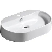 Kerasan Ring keramische opbouwwastafel 65x40cm wit
