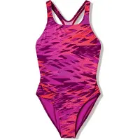 Speedo - Kid's Hyperboom Print Medalist One Piece - Badpak 128, roze