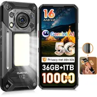 Oukitel Robuuste smartphone - WP500 - 6,78'' FHD+ scherm - 32GB RAM - 1TB ROM - 10000 mAh 45W - 5G Dual SIM - NFC GPS 2026 nieuw - Zwart