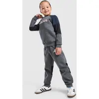 Adidas Linear Colour Block Crew Tracksuit Children - Zwart - Kind, Zwart