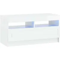 vidaXL LED tv-meubel UTRECHT 3 st Hoogglans Wit Bewerkt hout